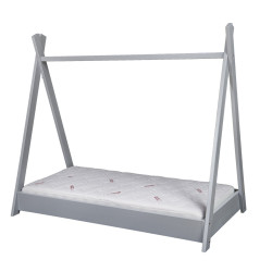Kinderbett in Zelt-Optik Zelt-Bett Indianer-Bett mit Matratze STANDARD 160x80cm